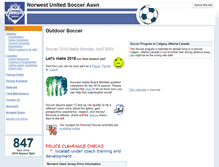 Tablet Screenshot of norwestsoccer.org